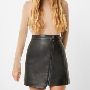French Connection Faux-Leather Mini Skirt